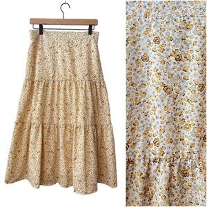 Dazy Tiered Ruffle Floral Skirt